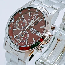 SEIKO SPIRIT SBTQ045 Chronograph Men's Watch Dial Color Red Limited Model Japan