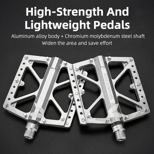 RockBros Aluminum Bicycle Flat Pedals BMX MTB Road Bike E-Bike Platform Pedals - Picture 17 of 31