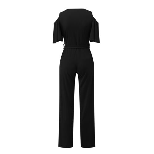 Women Dressy Elegant Party Summer Casual Lounge Wide Leg Work Rompers Overalls - Picture 14 of 32