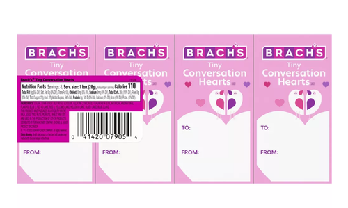 Brach's 1 oz TINY CONVERSATION HEARTS (8-Pack) Candy Box Exchange * BB 11/2025 * - Picture 2 of 2