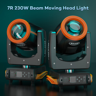 230W 7R Beam Moving Head Light 24 Prism Gobo RGBW dj Disco Stage Light with Case
