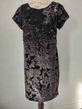 NEW Monsoon VELVET Sequin Size 8 Dress đź–¤ Stunning Evening PARTY Black Mini đź–¤