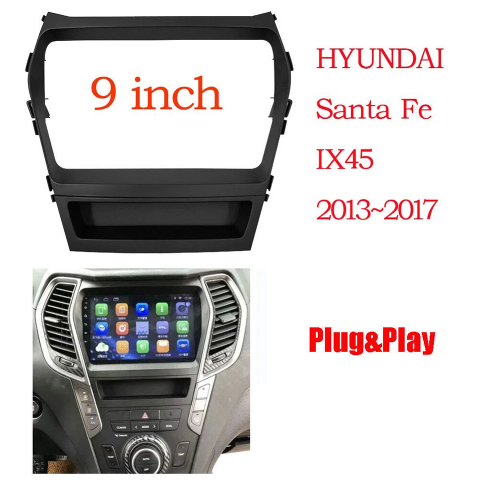 Carplay Car Radio GPS Stereo Navi SWC For Hyundai Santa Fe Sport Ix45 2013-2018 - Image 4 of 4