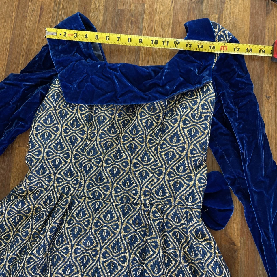 Cosplay GOWN Costume Blue / Gold Adult Princess Dress Halloween Hand Made - 8 - Image 3 of 4