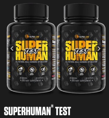 6 Bottle s  Alpha Lion Super Human Test All-Natural Men's Testosterone Booster