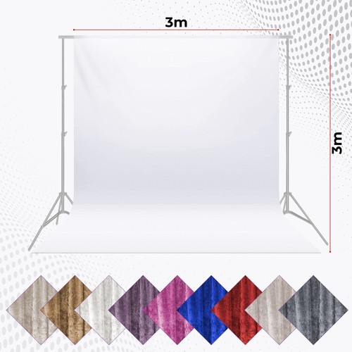 3mx3m/4mx1m Samt Hintergrund Vorhänge mit Stangentasche für Hochzeit Veranstaltungen - Bild 8 von 68