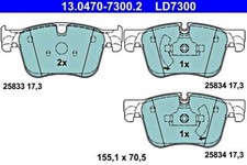 ATE Front Axle Disc Ceramic Brake Pad Set For PEUGEOT CITROEN 308 II 1612412380