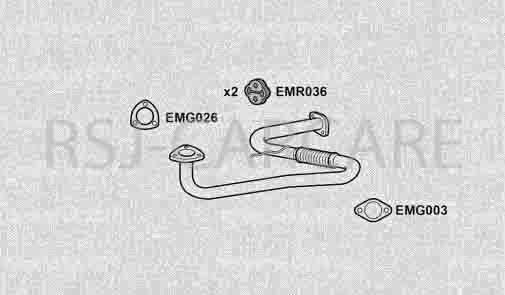 Klarius FE660M Exhaust Front Pipe Transit 2.5 96-00