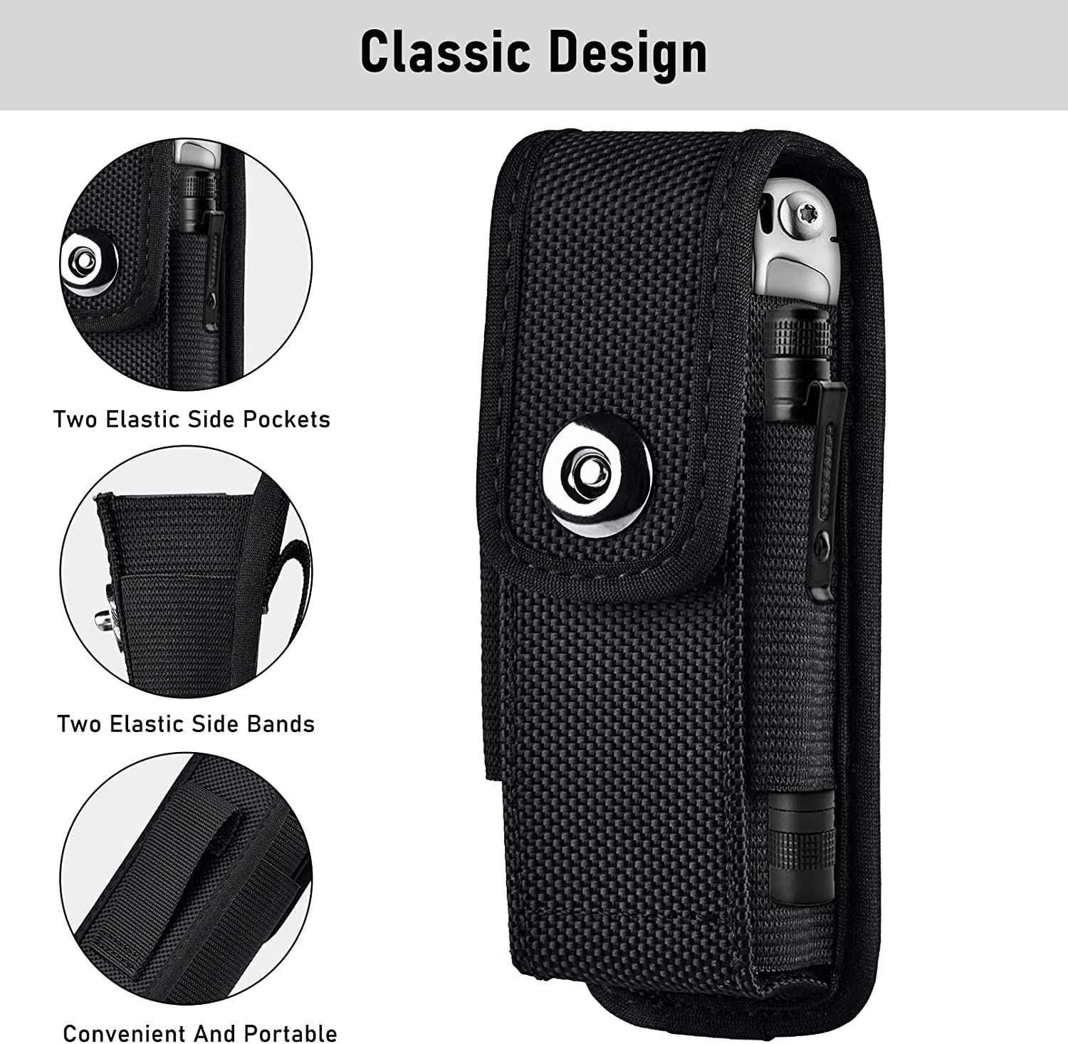 KENOBEE Multitool-Hülle Mit Gürtelclip - EDC Tasche Für Leatherman & Co.