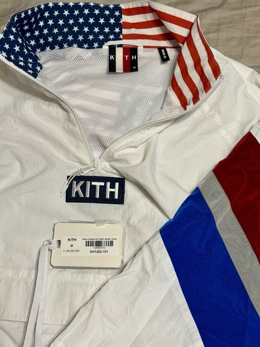 Kith Olympic Retro Quarter Zip Track Jacket Anorak White New/ Tags Medium - Picture 3 of 9