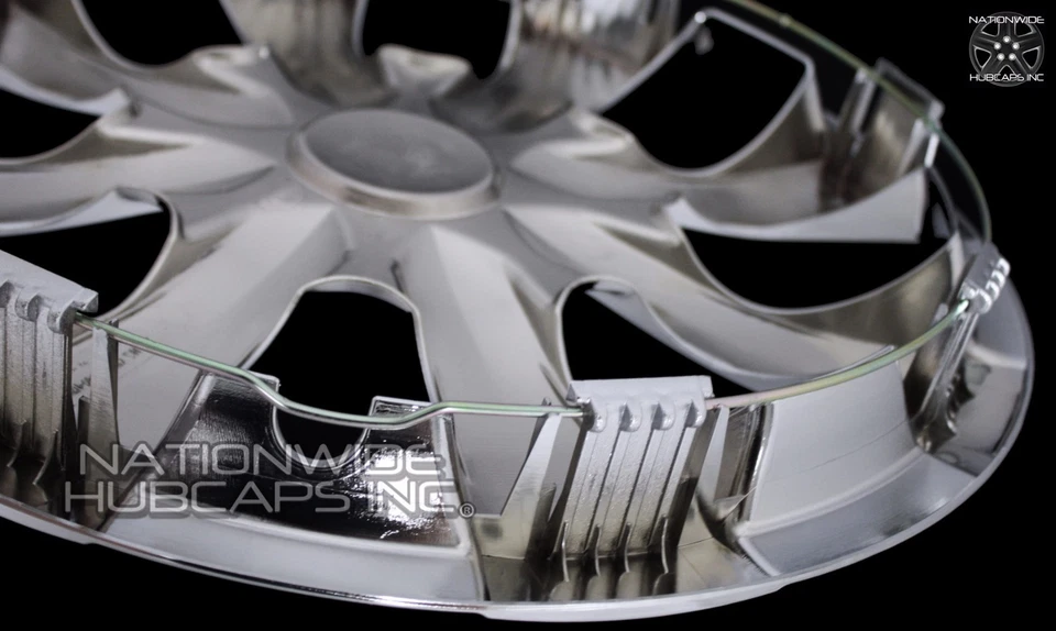 4 tampas de roda completa cromadas 2003-2016 Toyota Corolla 15" aro cubo tampas pneus R15 - Imagem 4 de 4