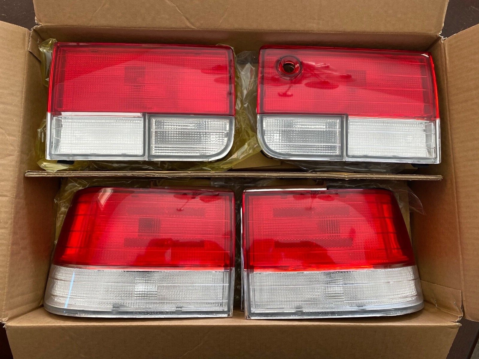 92/93 honda accord 50/50 Red & Clear Taillights cb7,cb9, Jdm Accord eBay