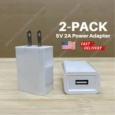 2PACK For iPhone 14 13 12 11 XR USB Port Wall Charger Head Power Adapter US Plug