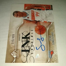 SEAN SINGLETARY 2009 SP INK CREDIBLE AUTOGRAPH 335/499 BOBCATS VIRGINIA CAVALIER