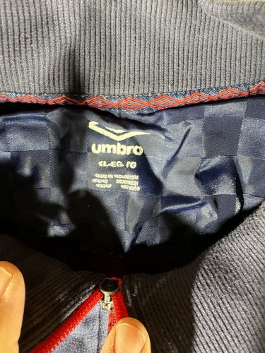 vintage umbro fleece full zip Large Logo On The Sleeve Size XL - Picture 4 of 10