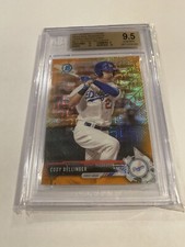 2017 BOWMAN CHROME MEGA ORANGE REFRACTOR CODY BELLINGER RC /25 BGS 9.5 GEM 3 10s