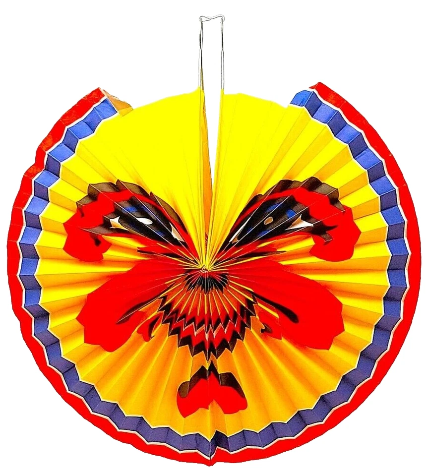 Lampion Lanterne Lune Cocarde Déménagement Papier Enfants 33 CM Coloré St Martin - Photo 1/1