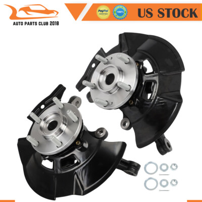 2 Front Wheel Hub Bearing Steering Knuckle For Hyundai Sonata 2011 2012 2013