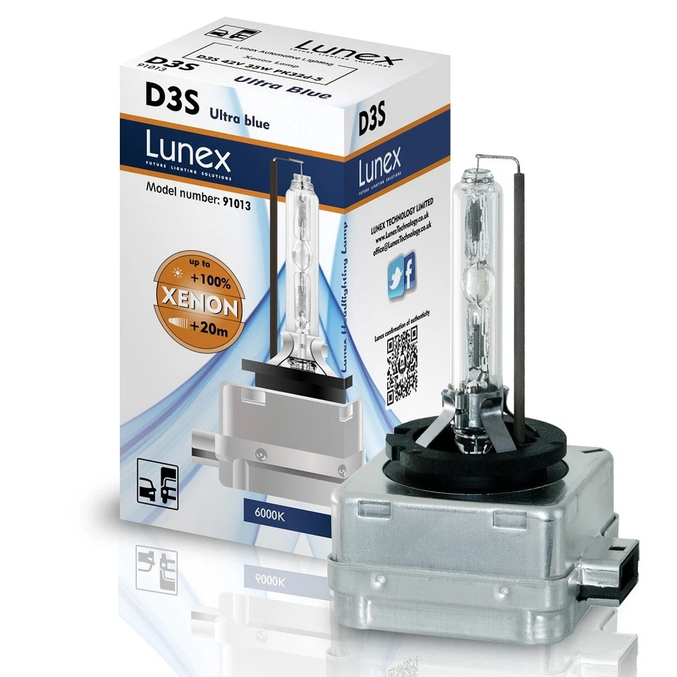 2x D3S Genuine LUNEX CAR XENON BULBS REPLACEMENT FOR PHILIPS , GE OR OSRAM 6000K - Image 2 of 2