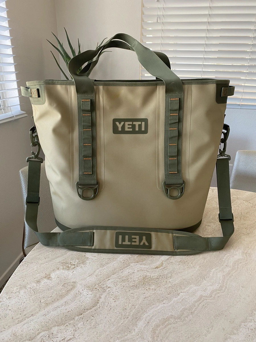 YETI Hopper 40 Soft Cooler Leak-Proof Field Tan/Blaze Orange RARE SOLD OUT