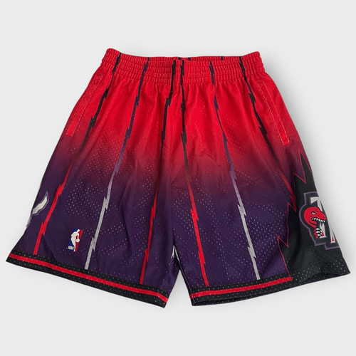 Pantalones Cortos Mitchell & Ness Raptors 1998 NBA Fadeaway Swingman Para Hombre Talla Mediana Nuevos