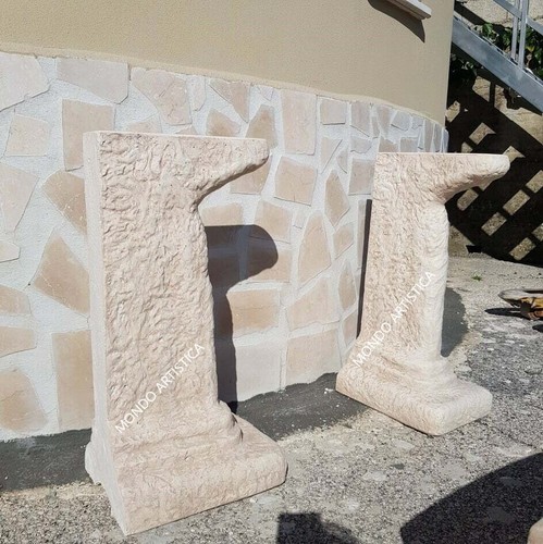 BASI STAFFE PER LAVANDINO APPOGGIO LAVABO IN MURATURA DA GIARDINO ESTERNO H67 CM - Foto 2 di 4