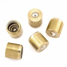 5pcs 16mm x 16mm Brass Spring Ball Valve Press Push Fit Oil Oiler Button Cup Can