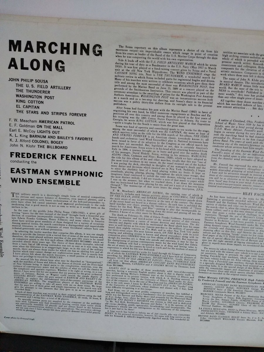 FREDERICK FENNELL MARCHING ALONG Eastman Symphonic Wind Ensemble