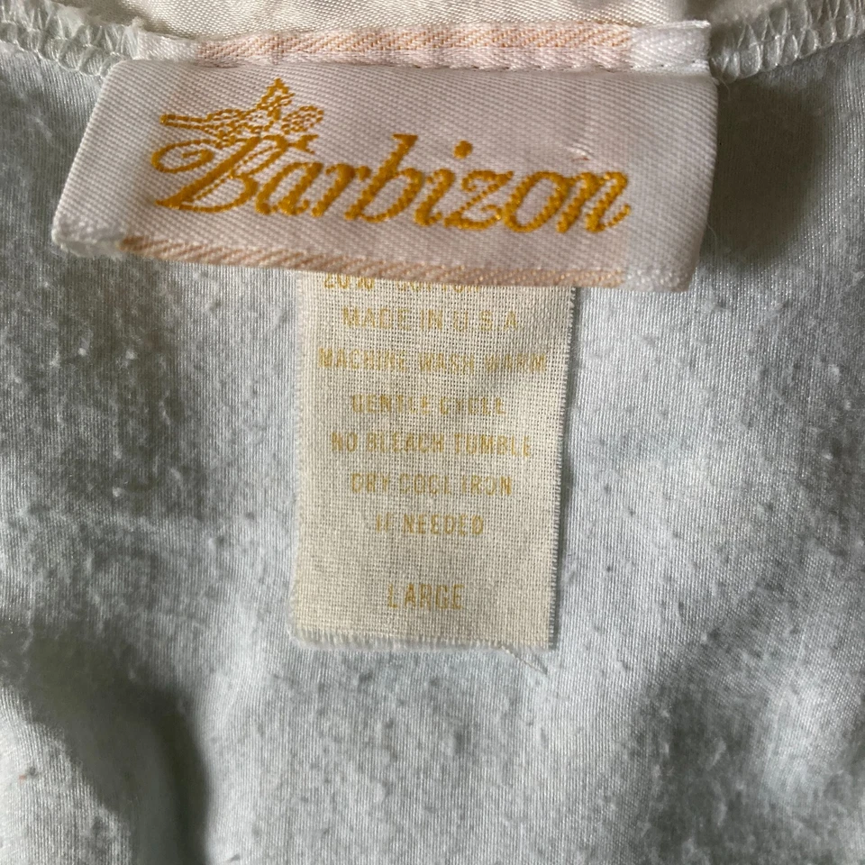 Camisón vintage barbizon mujer lar piel de mimo azul claro verde blanco gasa Foto 3 de 4