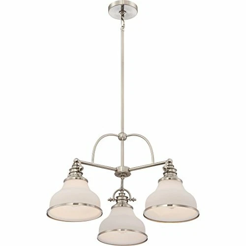 Quoizel GRT5103BN 3-Light Grant Dinette Chandelier in Brushed Nickel - Picture 4 of 7