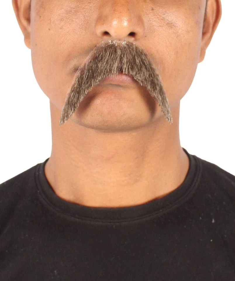 Premium Horseshoe Synthetic Facial Hair Mustache | HPO | M-1260-001 - Image 4 of 4