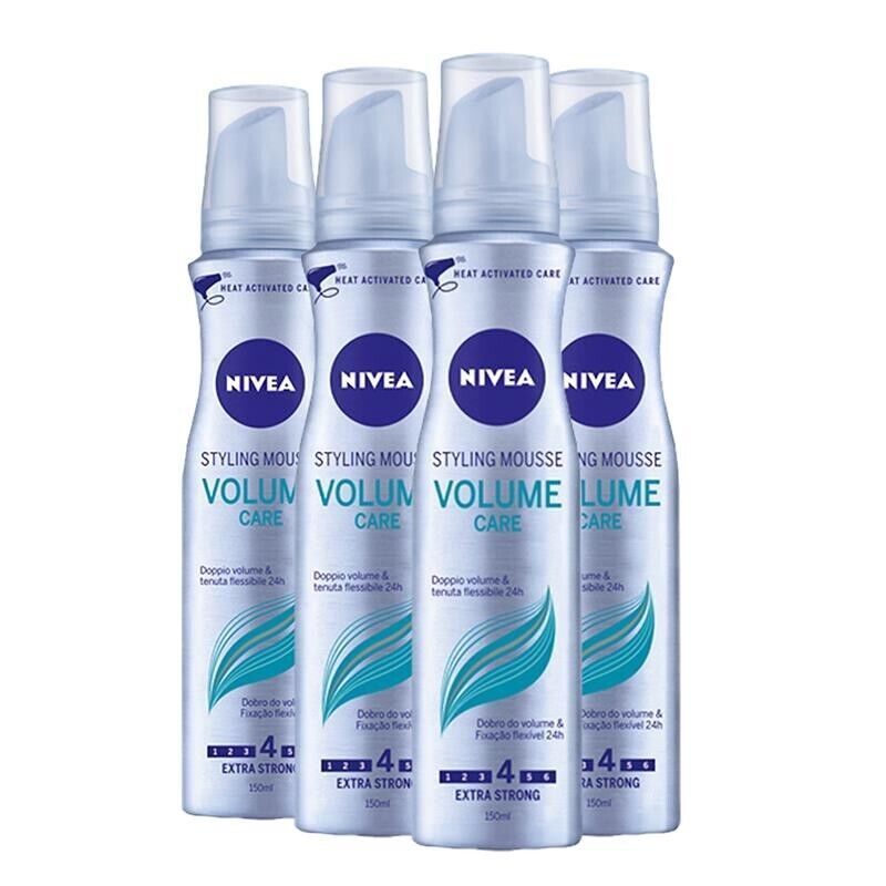 Set 4 Nivea Spuma Styling Capelli Volume 150ml - Offerta Stock Volume