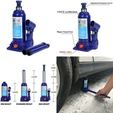 3 Ton Hydraulic Bottle Jack With Safety Valve Blue Car Jack 3 Ton Capacity//ZBN