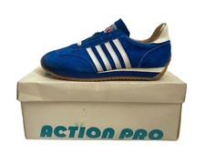 vintage youth action pro joggers sneakers shoes big kids size 3.5 NOS NIB 70s