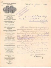 Invoice.AM20191.Paris.1898.G Larivière & Cie.Ch Fouinat.Sardoise.Dalle.Marbrer