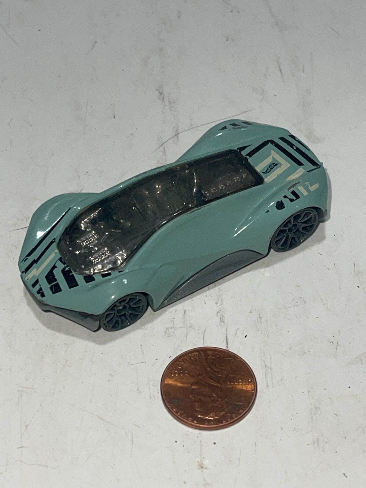 Hot Wheels Exotique FJV81 Light Teal 2017 Made In Malaysia Sports Car