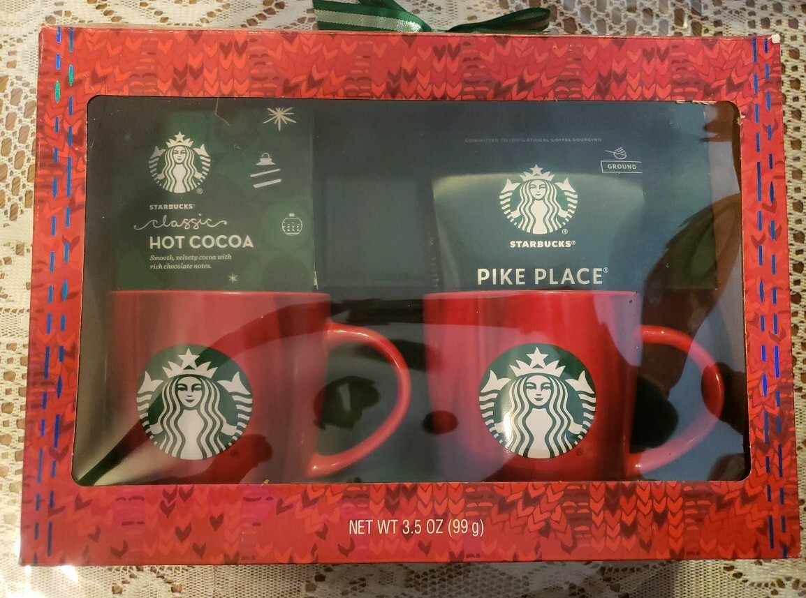 Starbucks Festive Feeling Gift Set with Hot Cocoa and Coffee New in Box