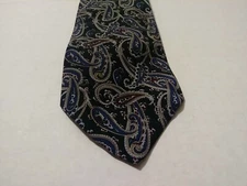 The American Edition Collection Black Paisley Neck Tie Made In USA