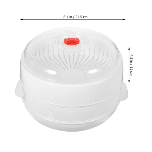 Vaporiera per Microonde Vaporiera per Riso Verdure Forno a Microonde Vaporiera con Coperchio - Foto 10 di 12