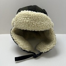 Crown Cap Trapper Aviator Hat Faux Fur Gray White Plaid Warm Ear Flaps Cover