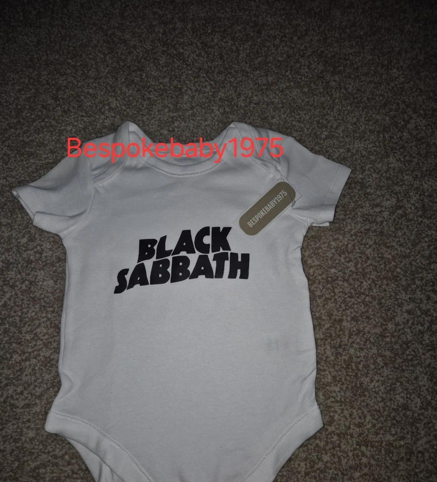 Black Sabbath Baby Vest 0 3 6 9 12 Months 100% Cotton