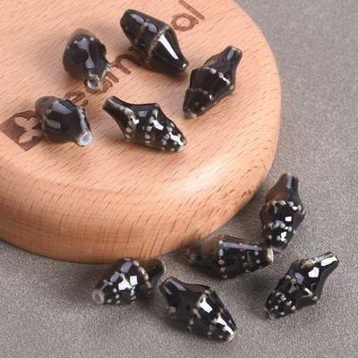 10 Stück Ozean Muschel Form 20x11mm Bunt Glasiert Keramik Porzellan Lose Perlen