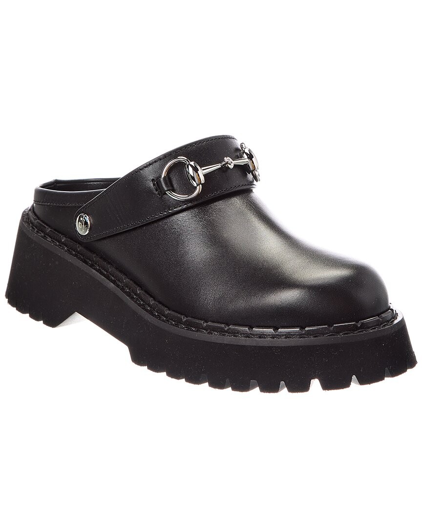 Gucci Horsebit Leather Mule Women's Black 36