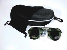 Aviator Sunglasses With Semi Rimless Black Frame Spring Temples G15 Lenses