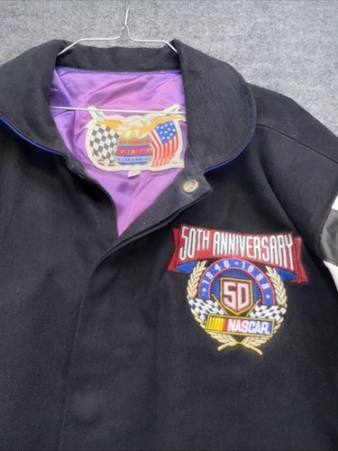 Vintage 90s Jeff Hamilton NASCAR 50th Anniversary Racing Jacket Sz XL -USA made- - Picture 6 of 15