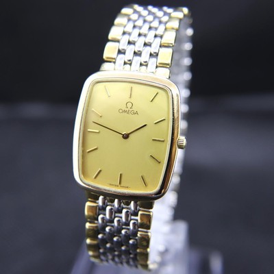 OMEGA De Ville クォーツ ゴールド　メンズ 中古)OMEGA オメガ デ・ヴィル クォーツ 7120.11 イエロー