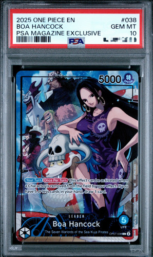 2025 ONE PIECE PROMOS PSA MAGAZINE EXCLUSIVE 038 BOA HANCOCK PSA 10--