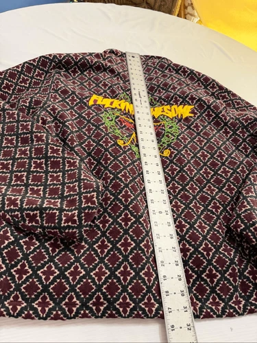 F*cking Awesome Embroidered Eyes Coaches Jacket Size XL See Measurements image 14