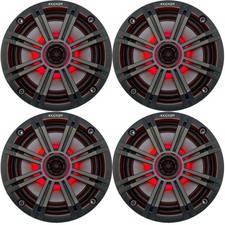 4 Kicker 6.5" 150W LED OEM Replacement Marine Audio Coaxial Speakers