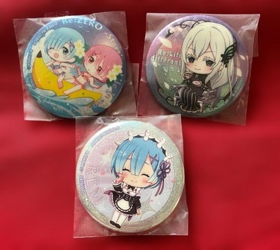 Re:ZERO Rem & Ram Asort 2 C Prize Badge Rem Ram Echidna Set